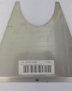 Plate f/hopper -extra oblique